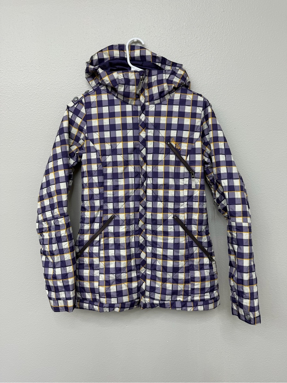 Burton Women’s DryRide Activity Jacket Size Small Purple Plaid